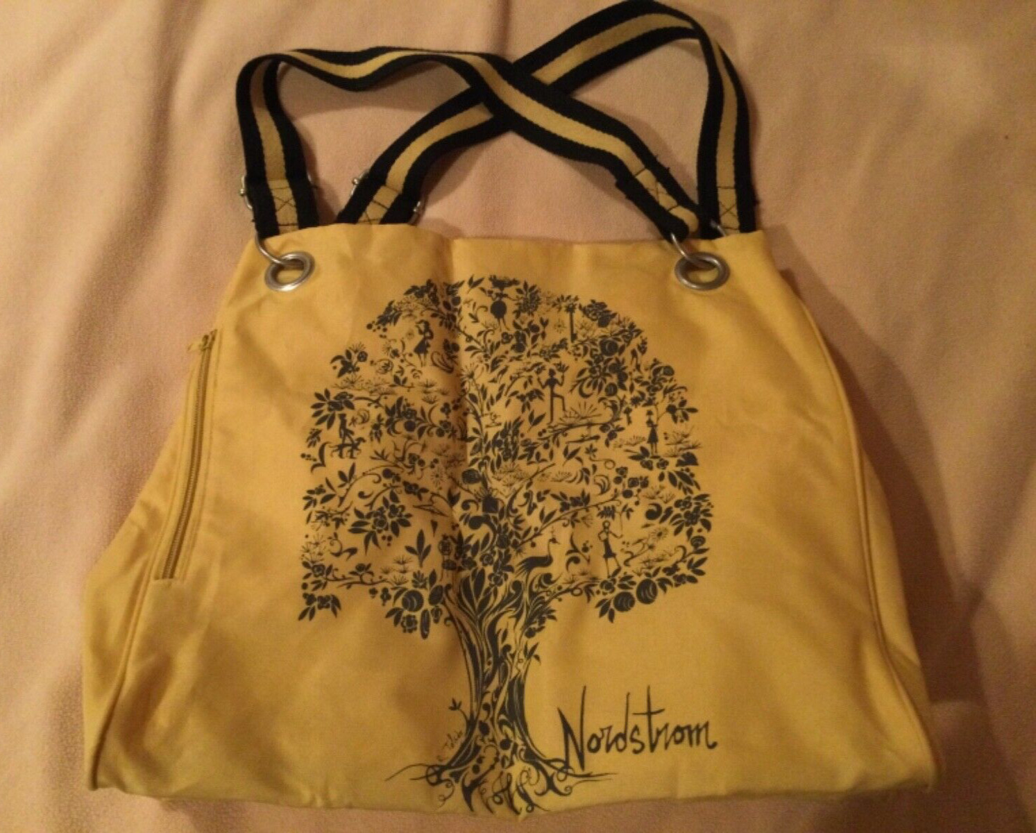 Nordstrom Packable Reusable Heavy Duty Shopping Travel Bag Tote w/ Storage Pouch