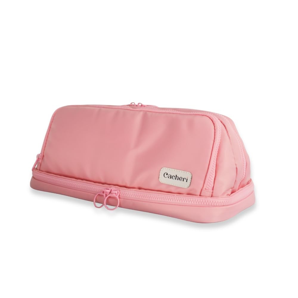 Cacheri All in One Toiletry Bag for Women Makeup, Jewelry & Hair Light Pink