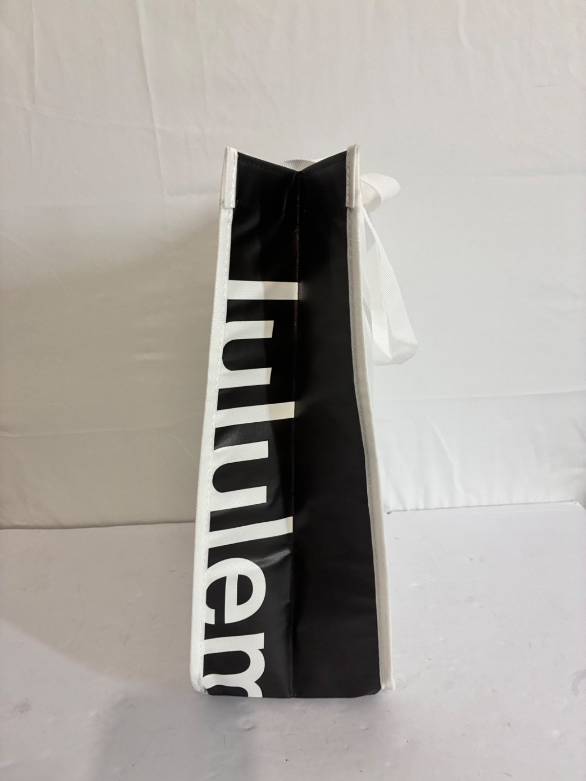 White and Black 12×16 inch large Lululemon shopping bag reusable brand new