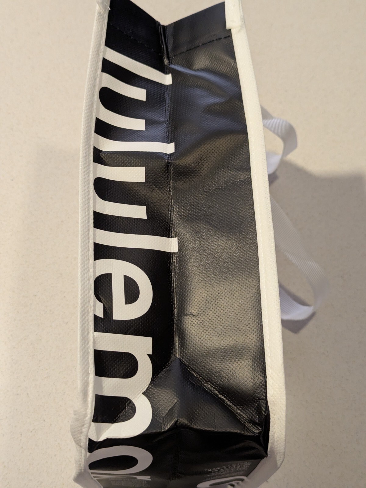 NEW Lululemon Canada Black And White Small Reusable Tote Bag 9 x 12” NEW