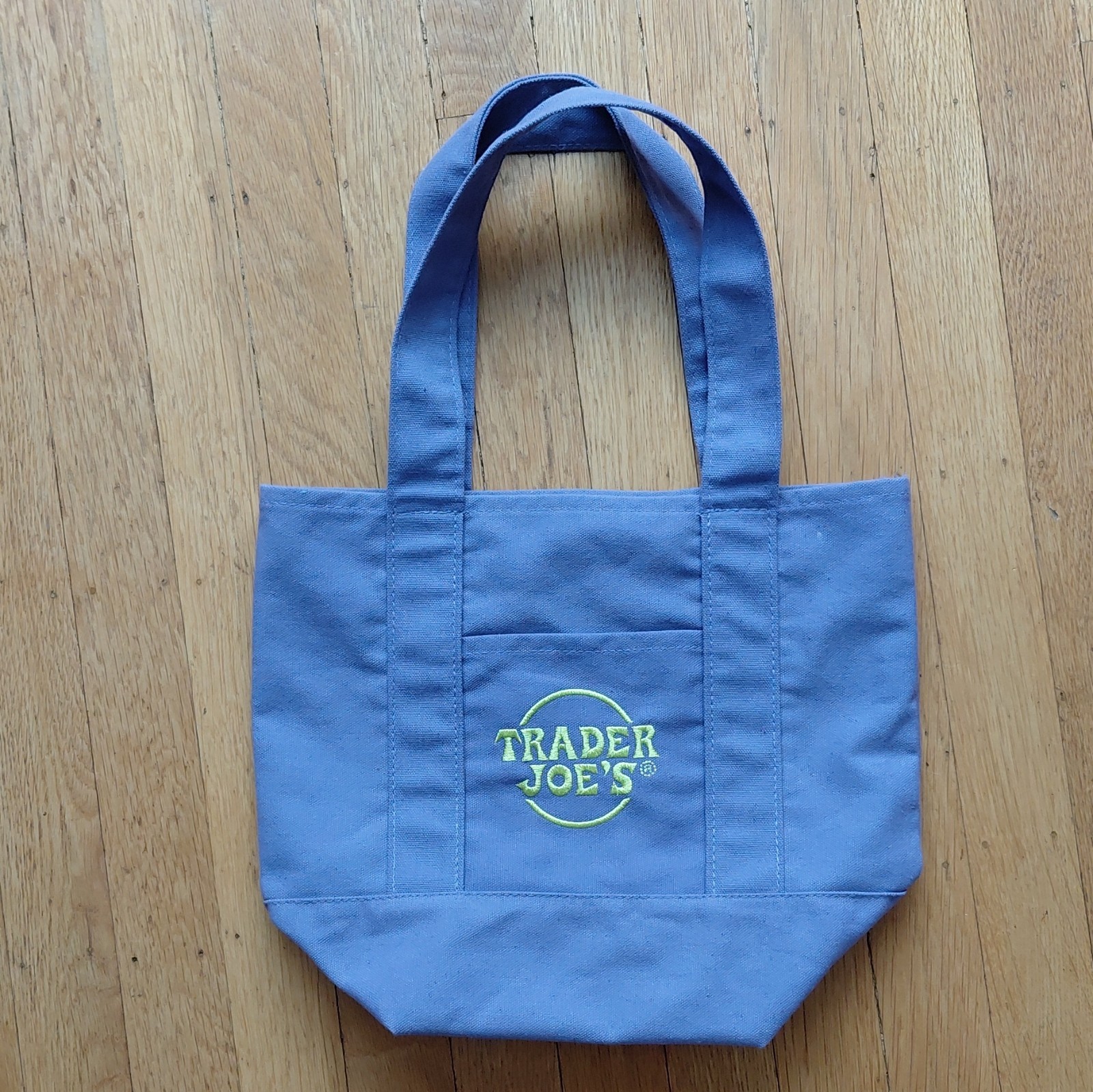 Trader Joe’s Purple Canvas Reusable Tote Bag Small 12x14x14 in Solid