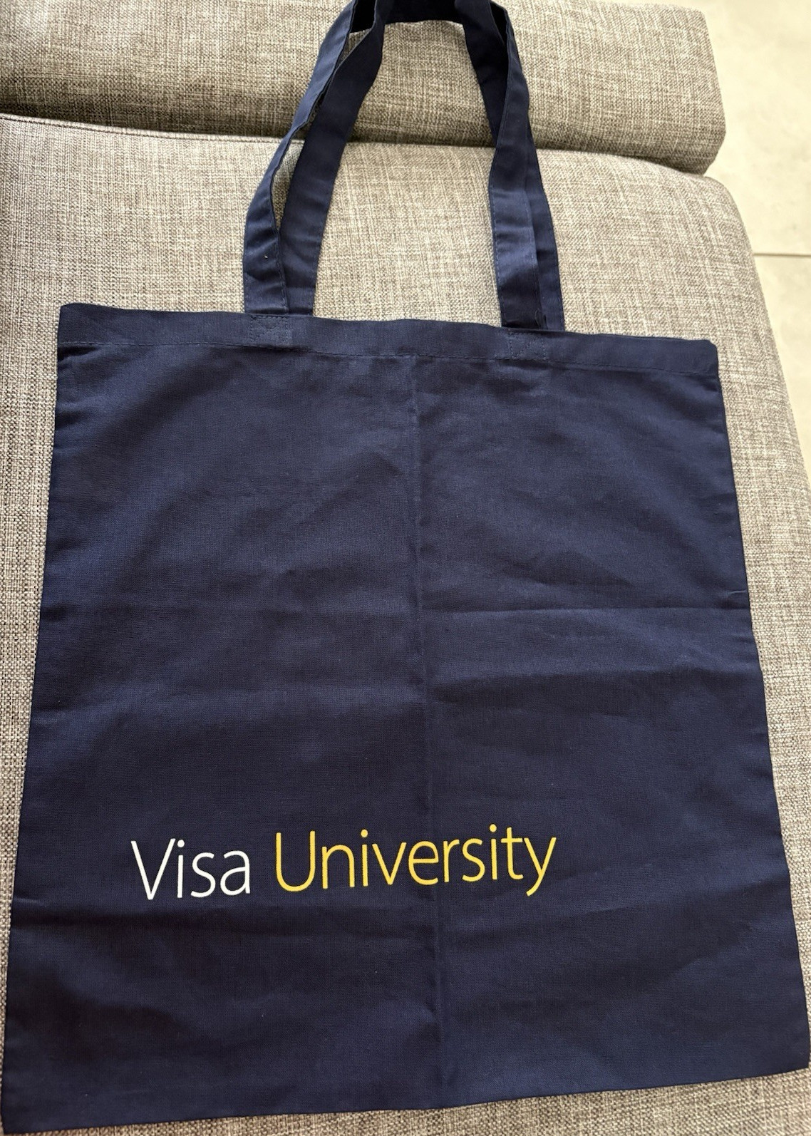 Visa University Logo Blue NEW Tote Bag 12in L x 14in H Solid