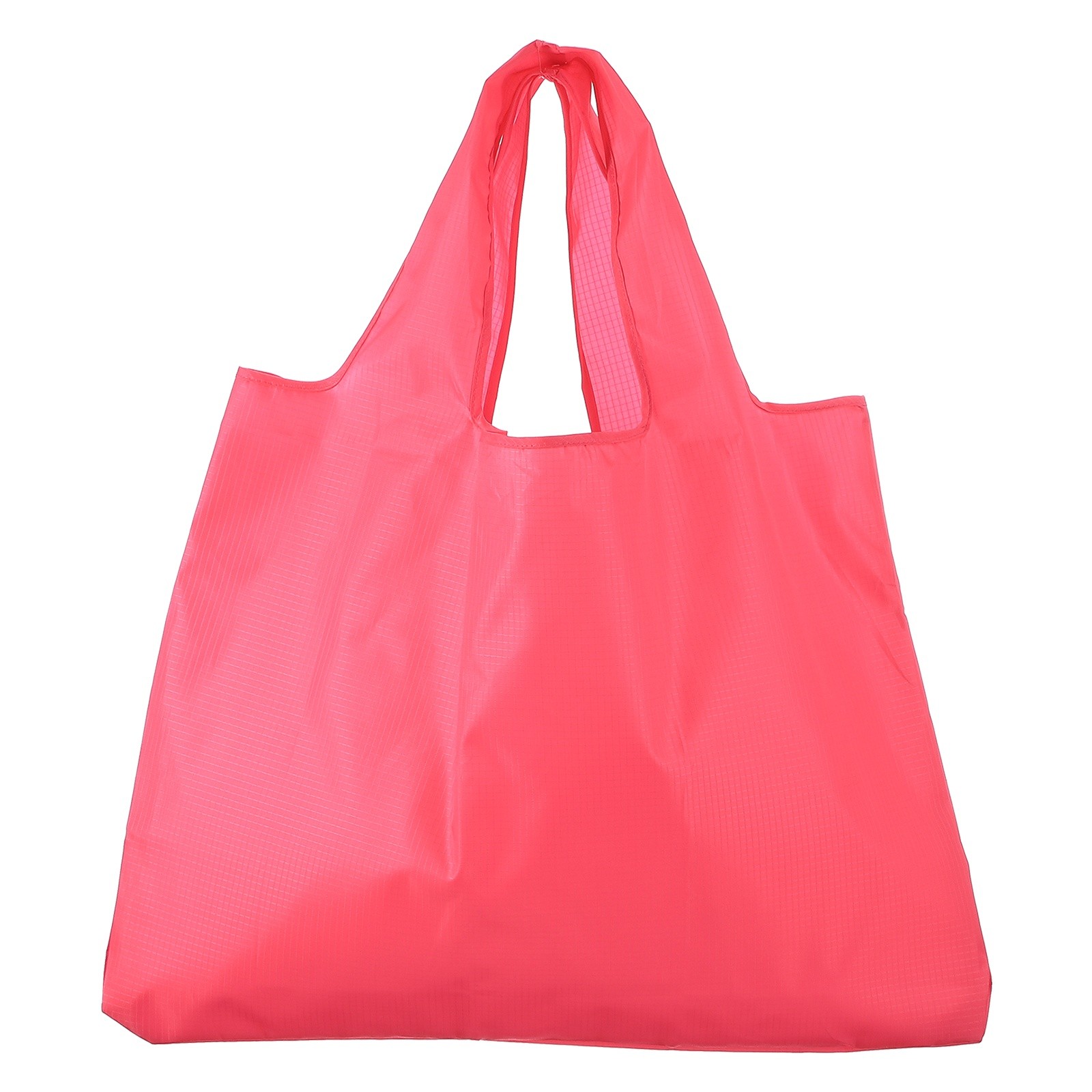 Washable Shopping Bags with Handles Bulk, Foldable Grocery Bags, Rose Red&L