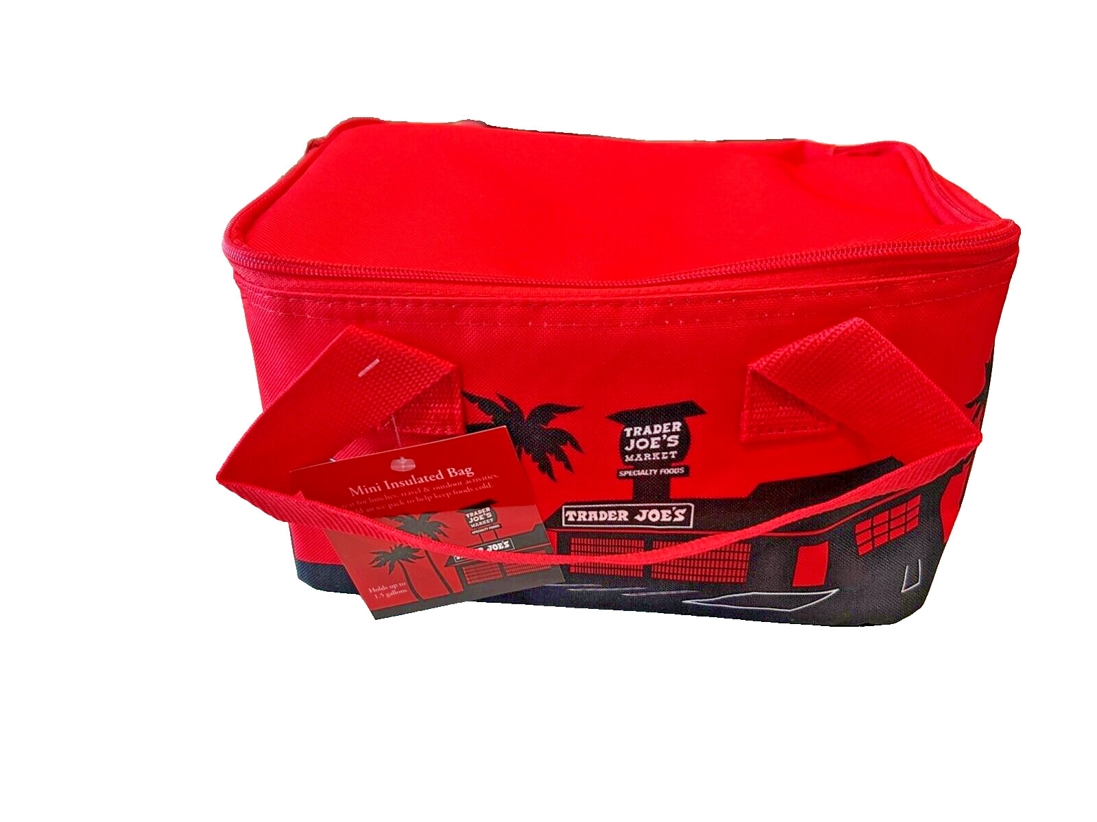 Trader Joe’s Mini Insulated Bag 1.5 Gallon: Red New with tag