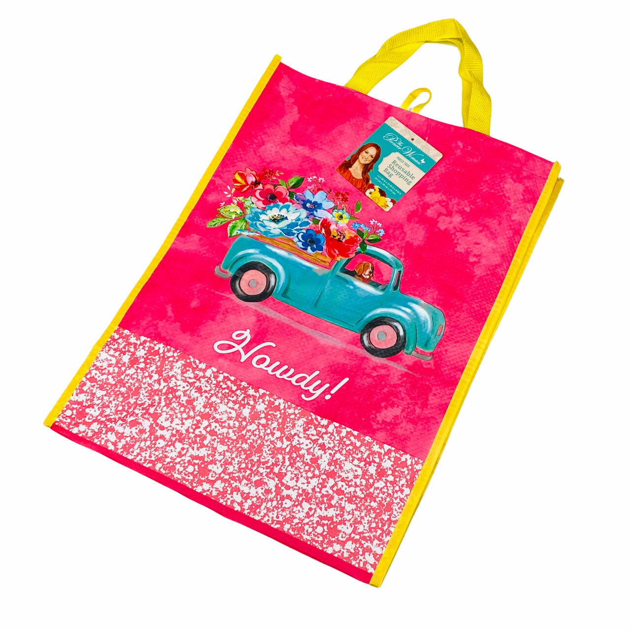 The Pioneer Woman Pioneer Truck Henry Basset Hound Howdy! Reusable Shopping Bag