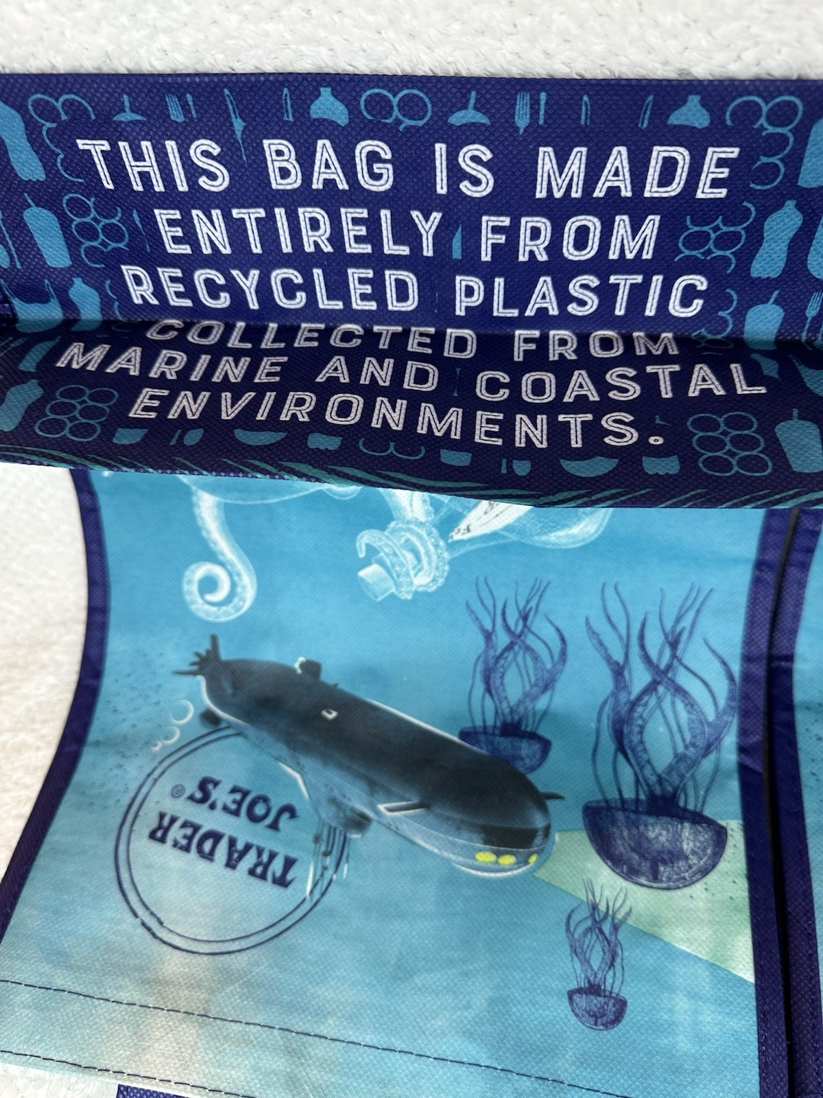 TRADER JOE’S Set Of (2) Clownfish Bag Recycled Ocean Plastic Bag