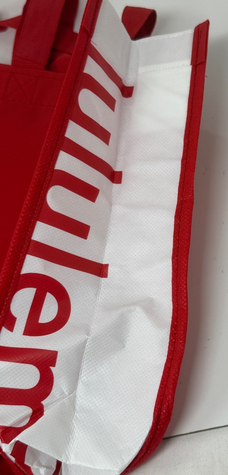Lululemon Reusable Shopping Gift Bag Lunch Bag Tote Red 9x11x4