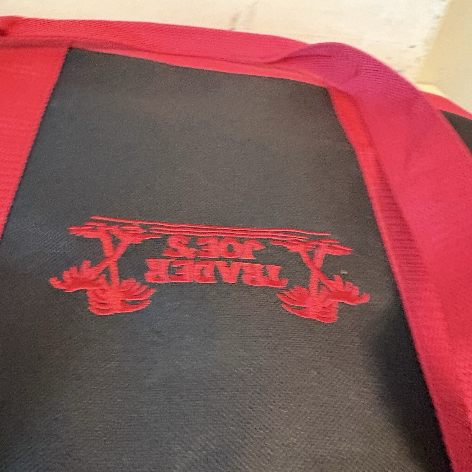 TRADER JOE’S XL Red & Black INSULATED Cooler Tote Bag NWOT
