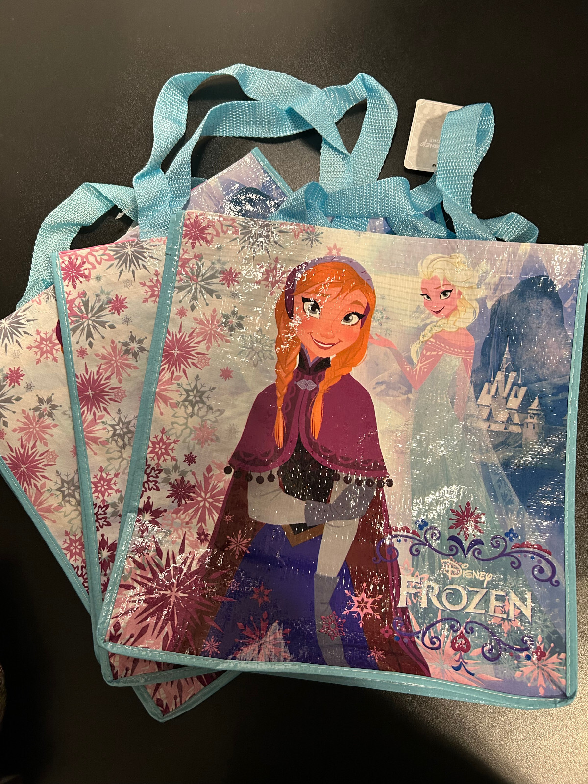 Disney Store Original Frozen Anna + Elsa Artwork 2013 reusable bag/tote NEW