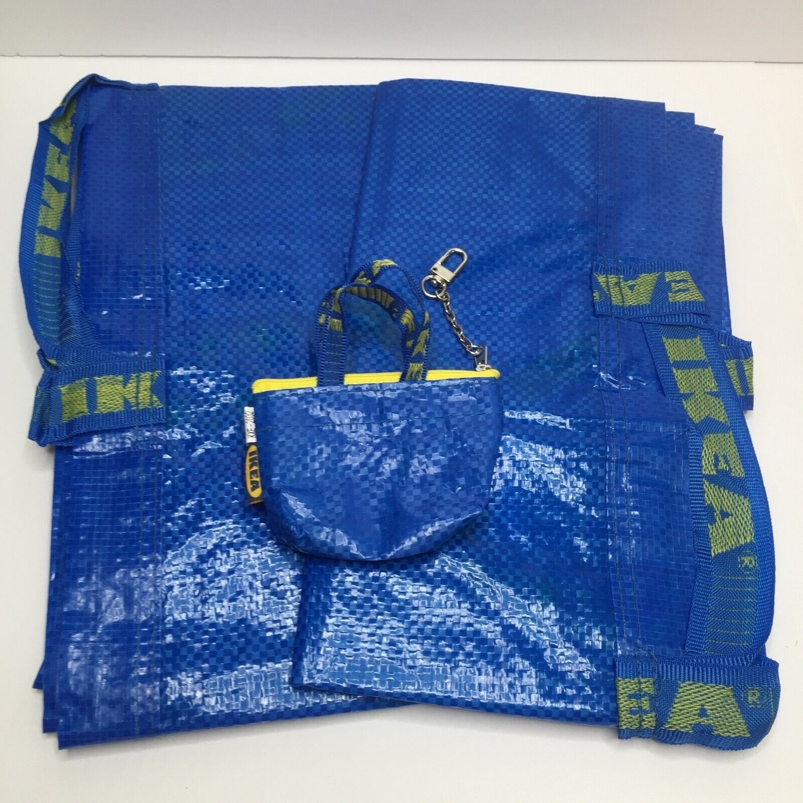 2 Ikea Brattby Frakta Small Blue Tote Bag Lunch Shopping Grocery