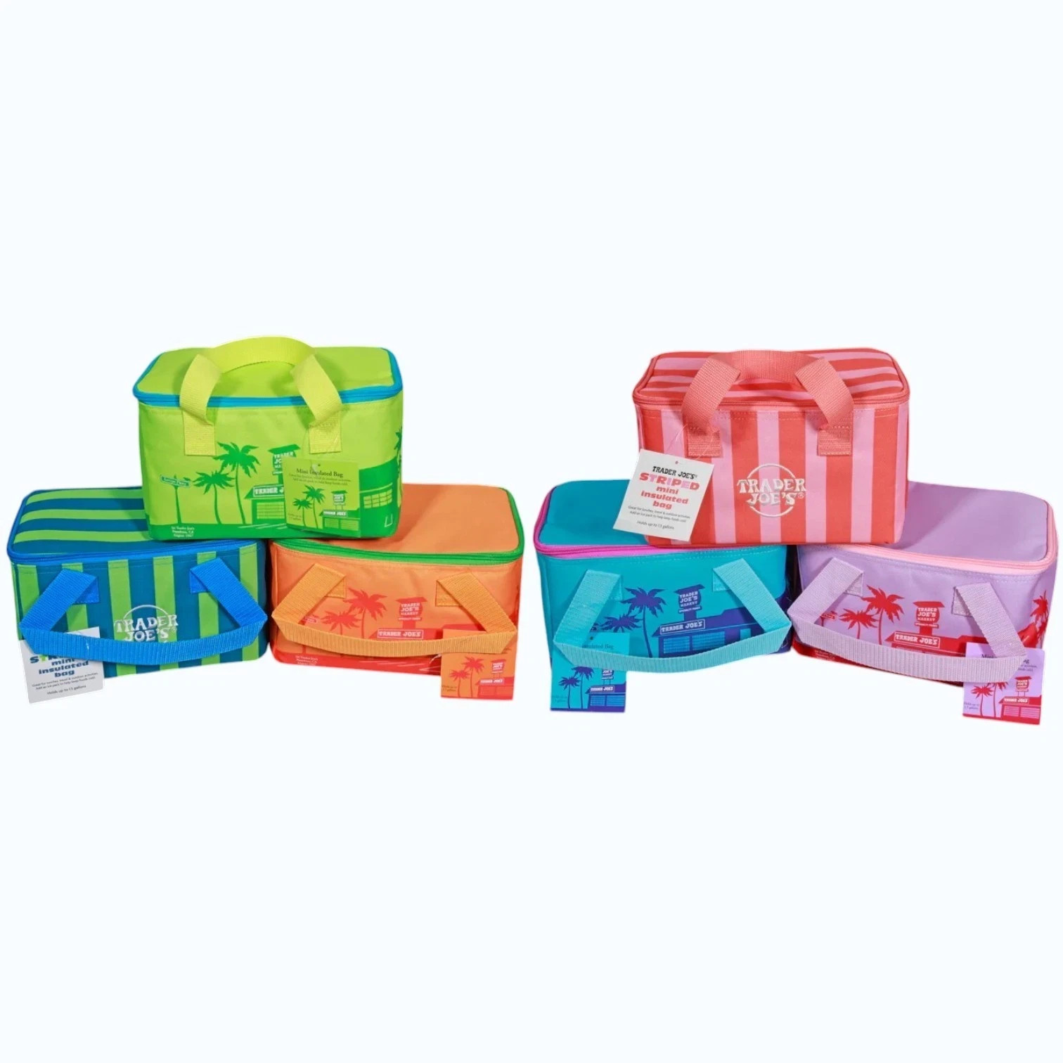 Trader Joe’s Mini Insulated Tote Bag Summer Fun Collection NEW 2026 Choose Color
