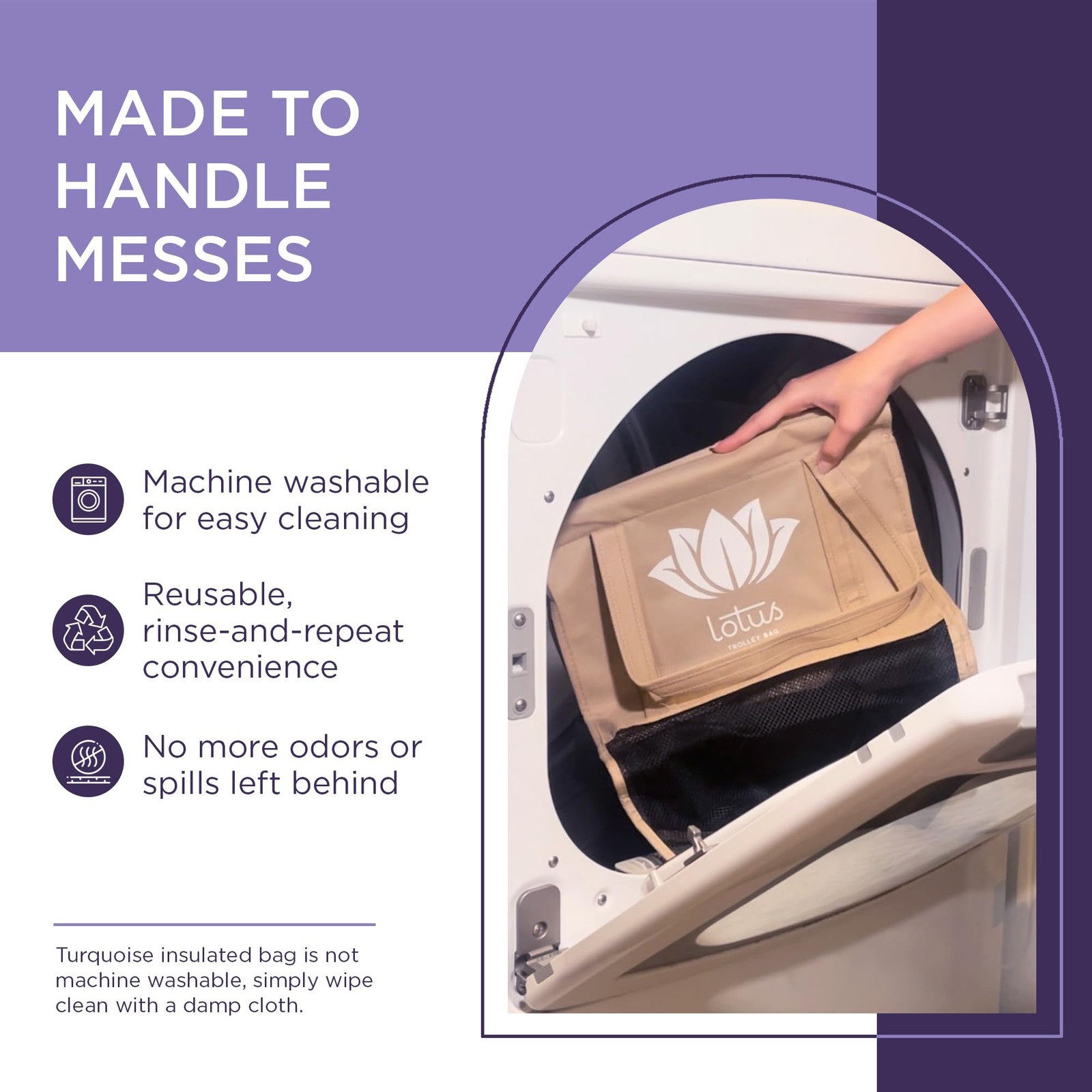 Lotus Original Trolley Reusable Shopping Bags (4-Pack) – Detachable & Reusabl…