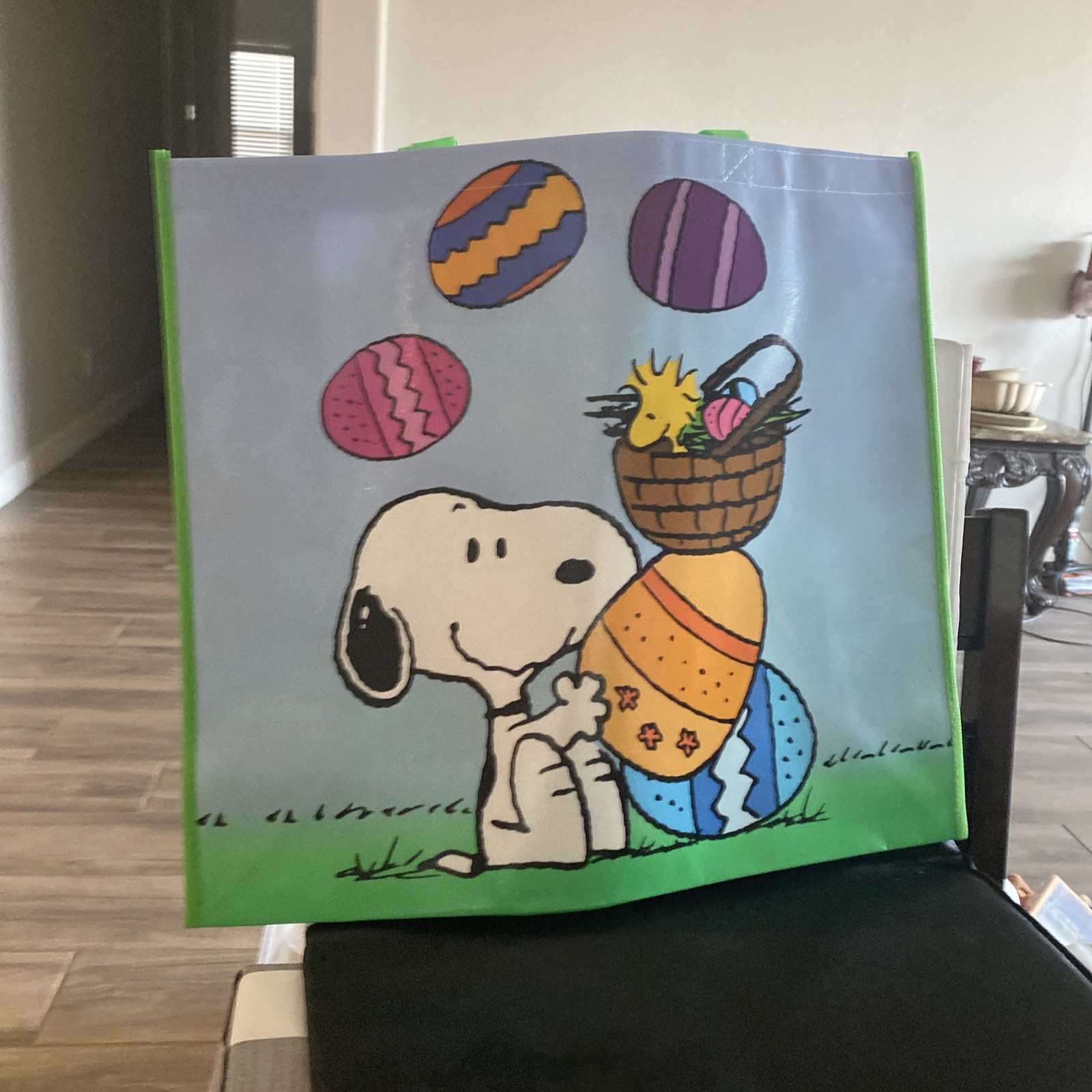 Peanuts Snoopy XL Reusable Tote Bags Easter 4th July Groovy 3 Bags New