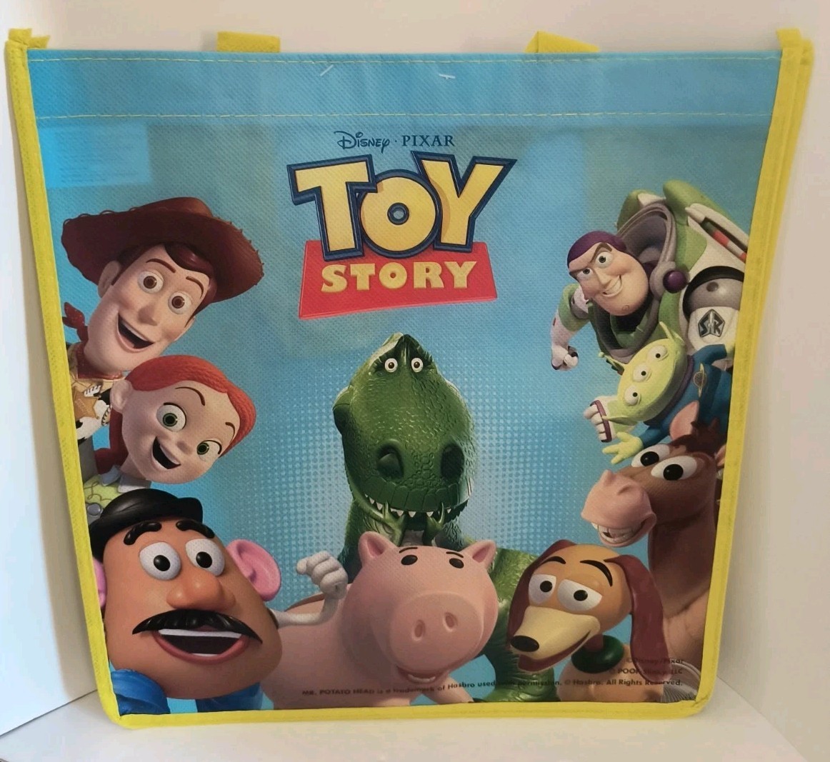Disney Toy Story Yellow Shopping/Gift Tote Bag with Handles New! Free Shipping!