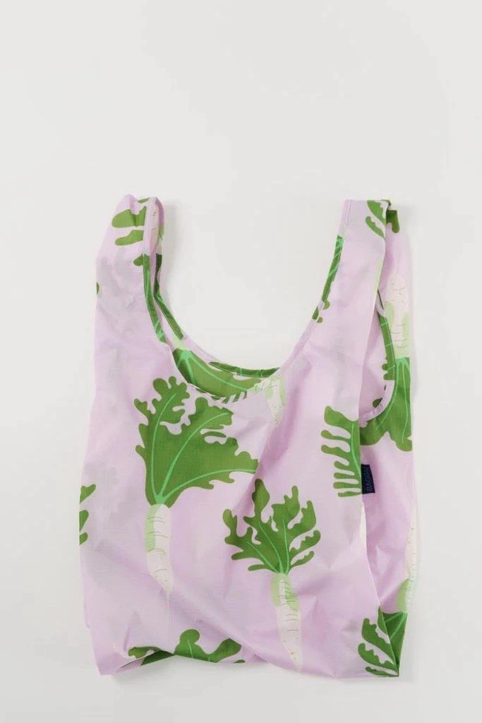 BAGGU Standard Reusable Shopping Bag Daikon 100% Nylon Machine Washable Holds 3…