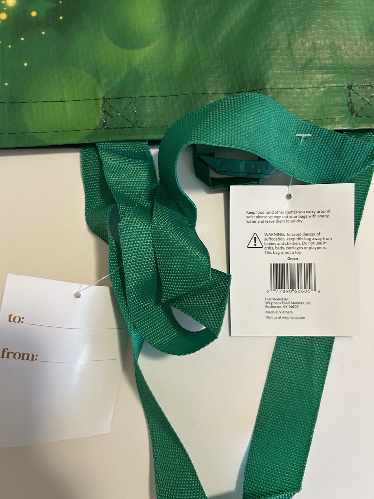 Wegmans CHOOSE LOVE VINYL #4 Grocery Shopping Bag Tote Eco Friendly – NEW