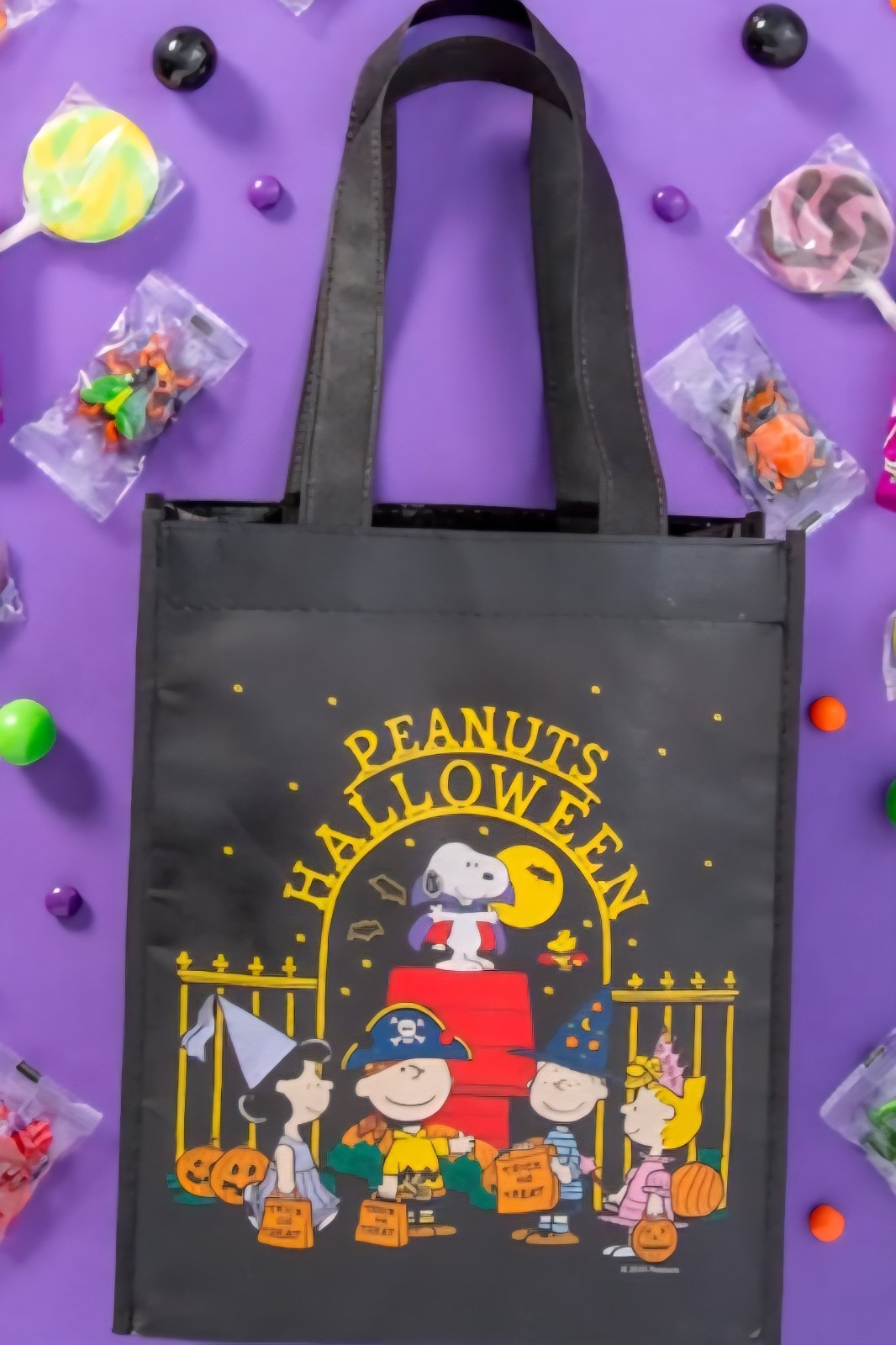 Peanuts Snoopy & Gang 9×11 Durable Reuseable Medium polyester Tote Bag Halloween