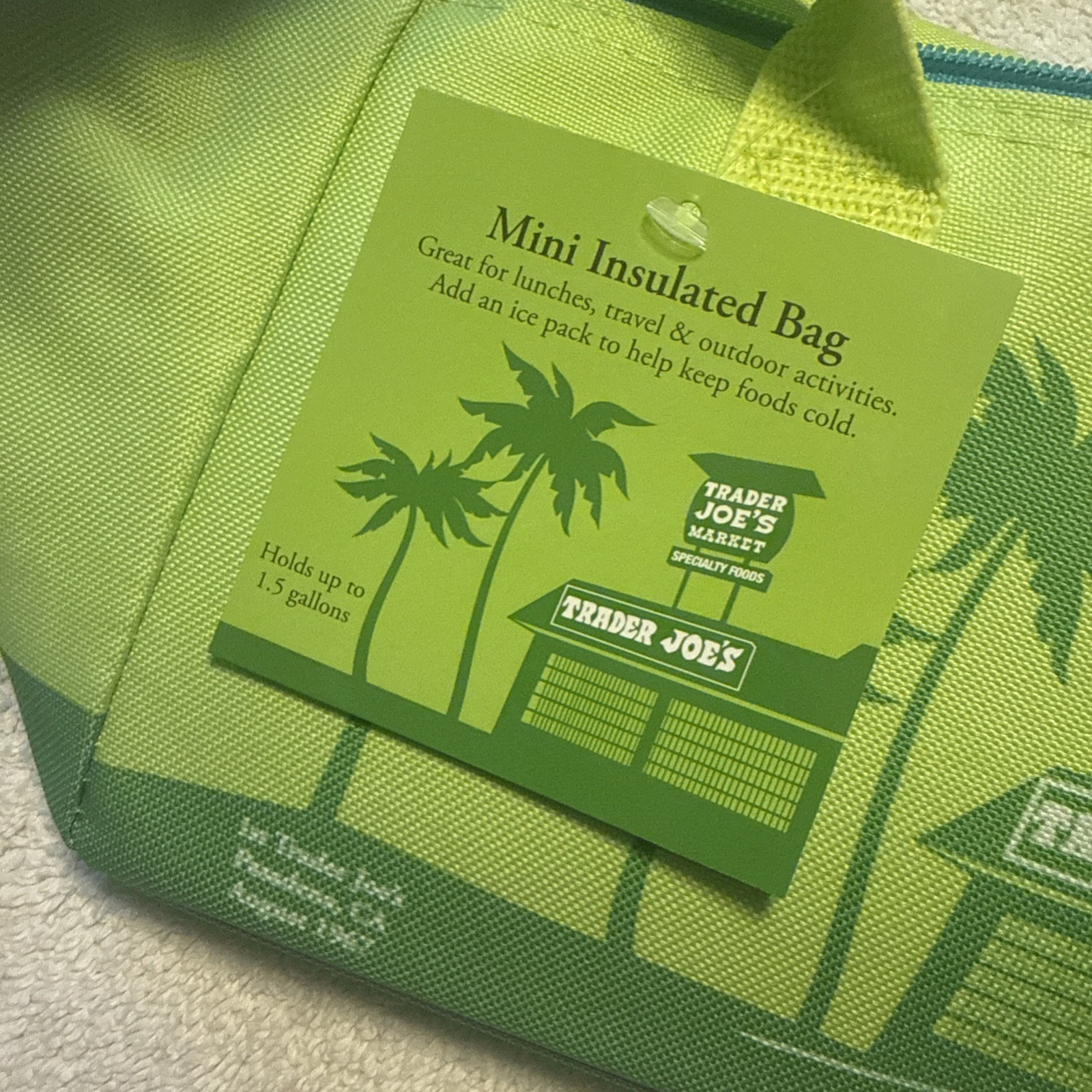 Green Trader Joe’s 2026 Mini Insulated Tote Fast Free Shipping