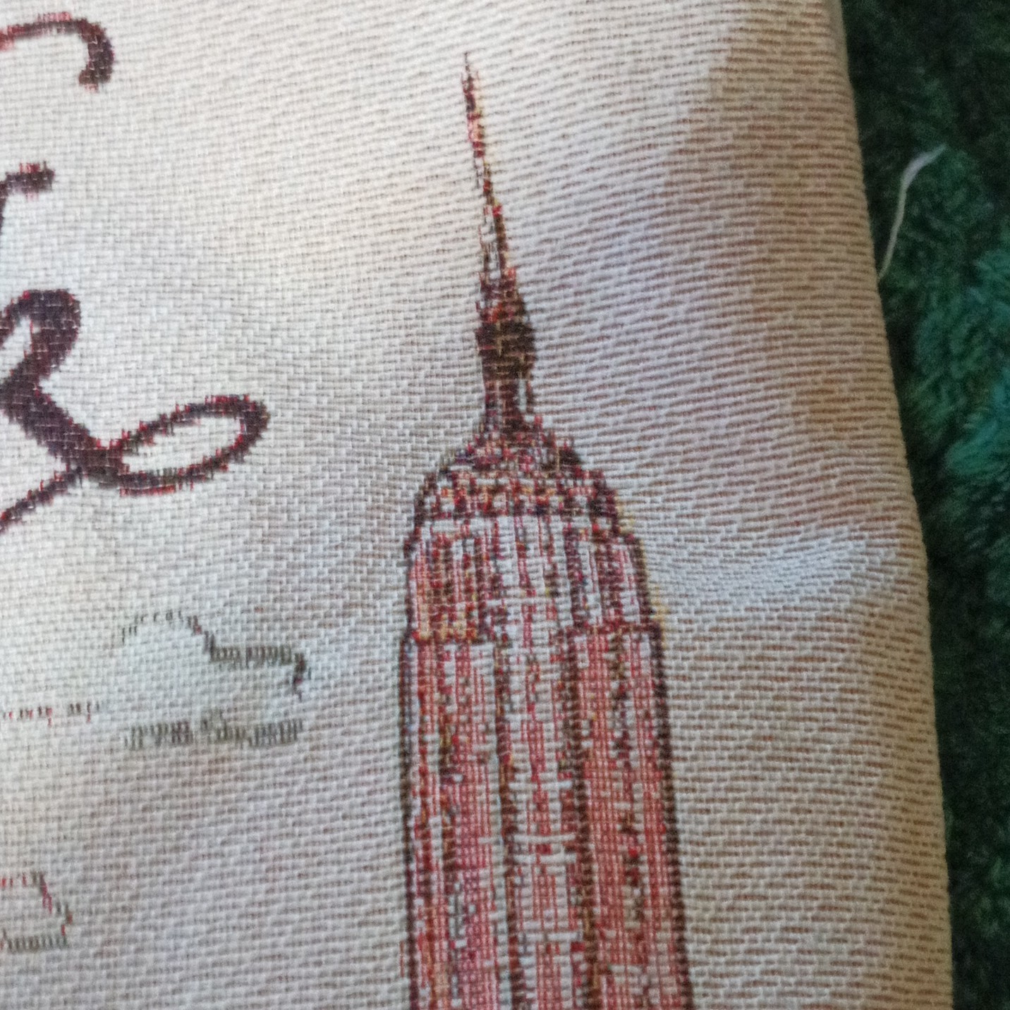 New York City Skyline Cityscape Tote Reusable Shopping Bag Beige Multicolor