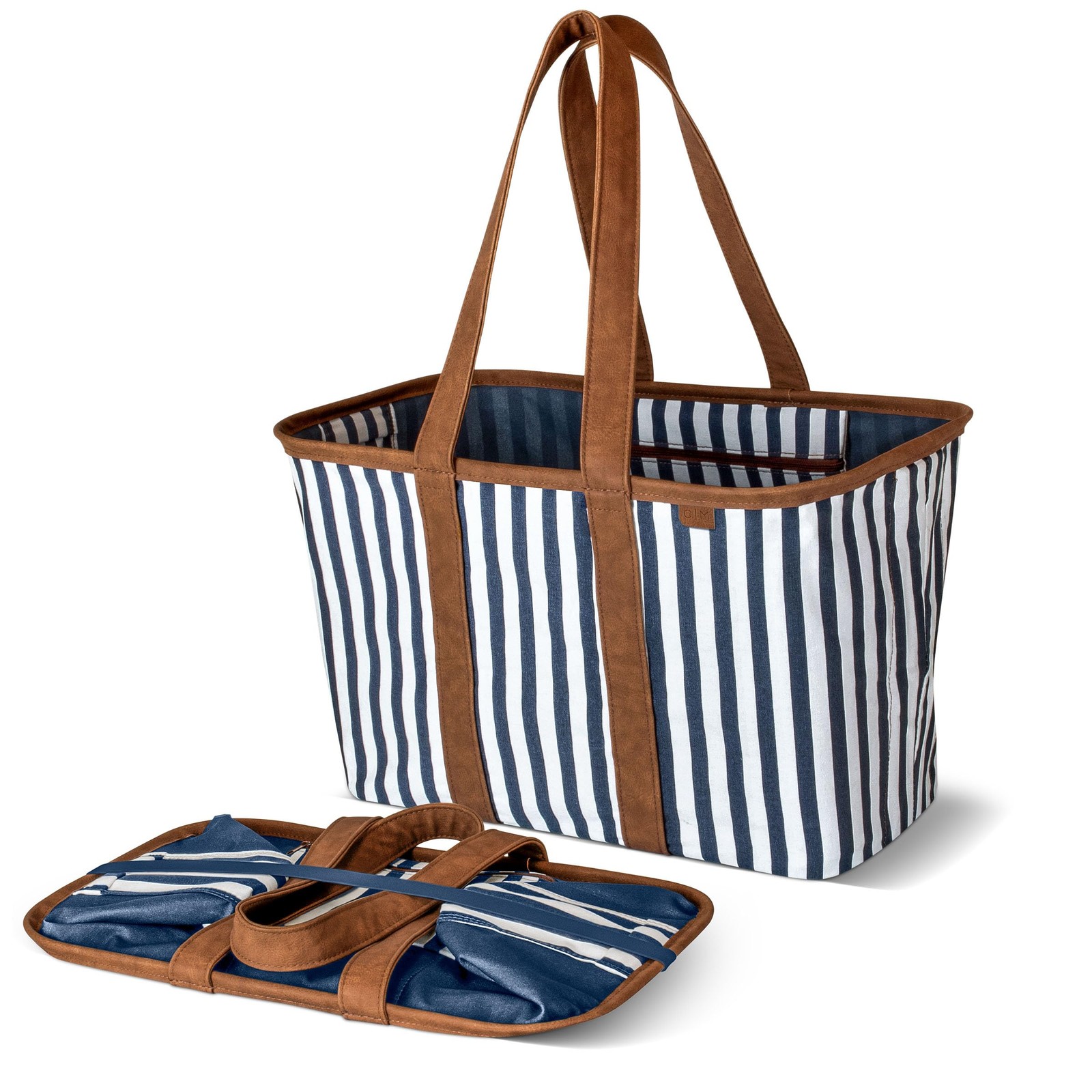 Collapsible LUXE Tote Reusable Grocery Shopping Storage Bag Organizer Handle
