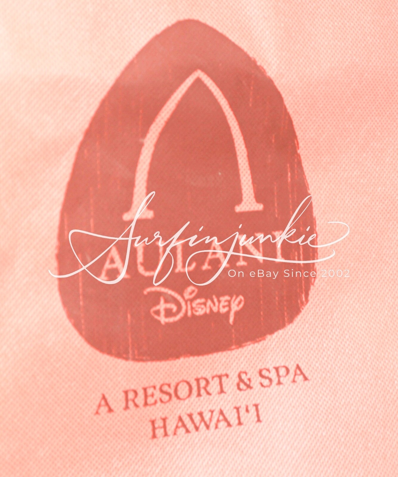Disney Parks Hawaii Aulani Resort Reusable Orange Tote Grocery Bag 12x16x9.5 New