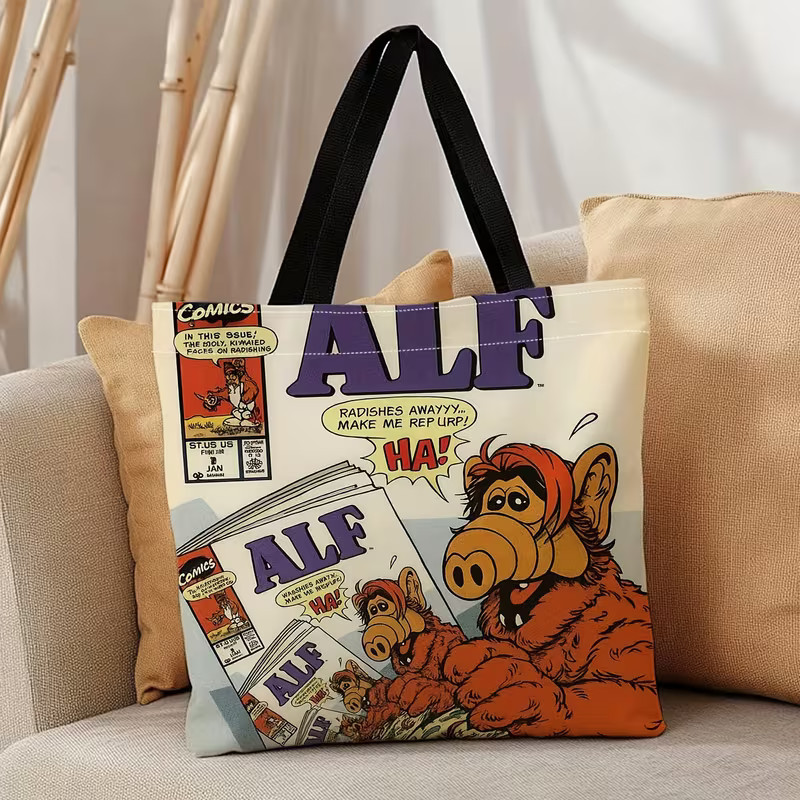 ALF – 1980’s TV Show – Reusable Canvas Tote Bag Double Handles – Free Post