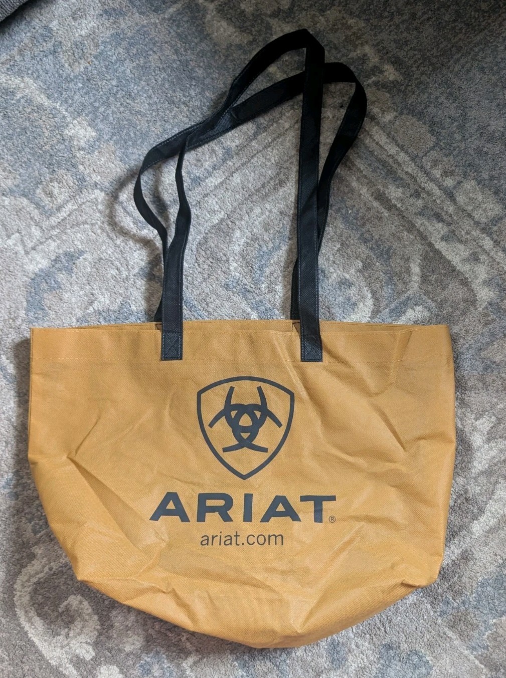 Ariat Brown-Black Recycled Reusable Shopping Tote Bag – W-19.75” X H-13” X D-5”