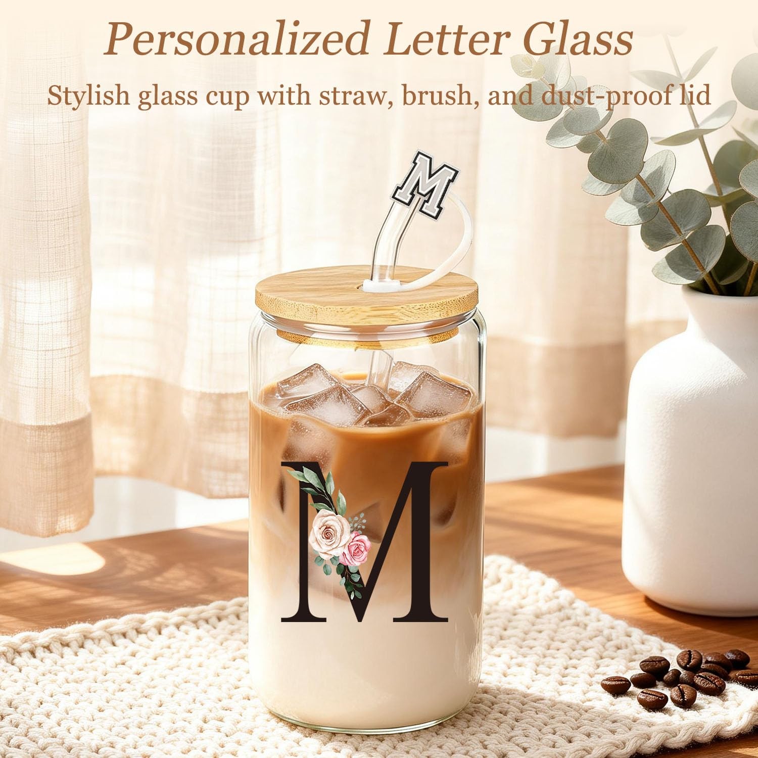 Birthday Gifts for Women, 10pcs Monogrammed Gifts for Women Initial Canvas To…