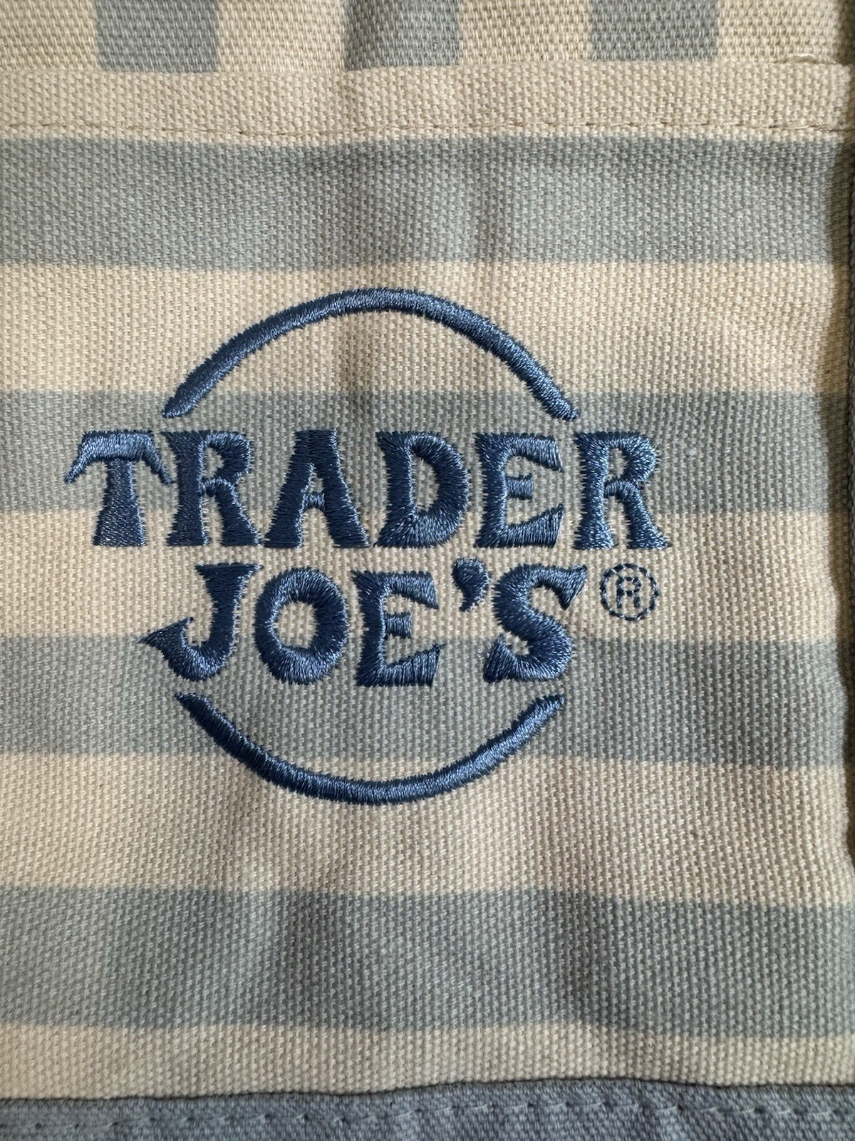 Trader Joe’s Stripe Mini Canvas Tote Bag Set of 4 NWT 2026 Pastel In Hand