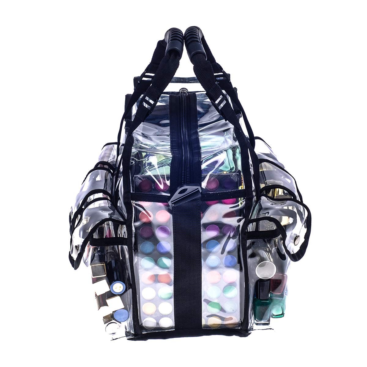 Jula Vance Large Clear Makeup Bag – Professional 16*10*7 inches, Black