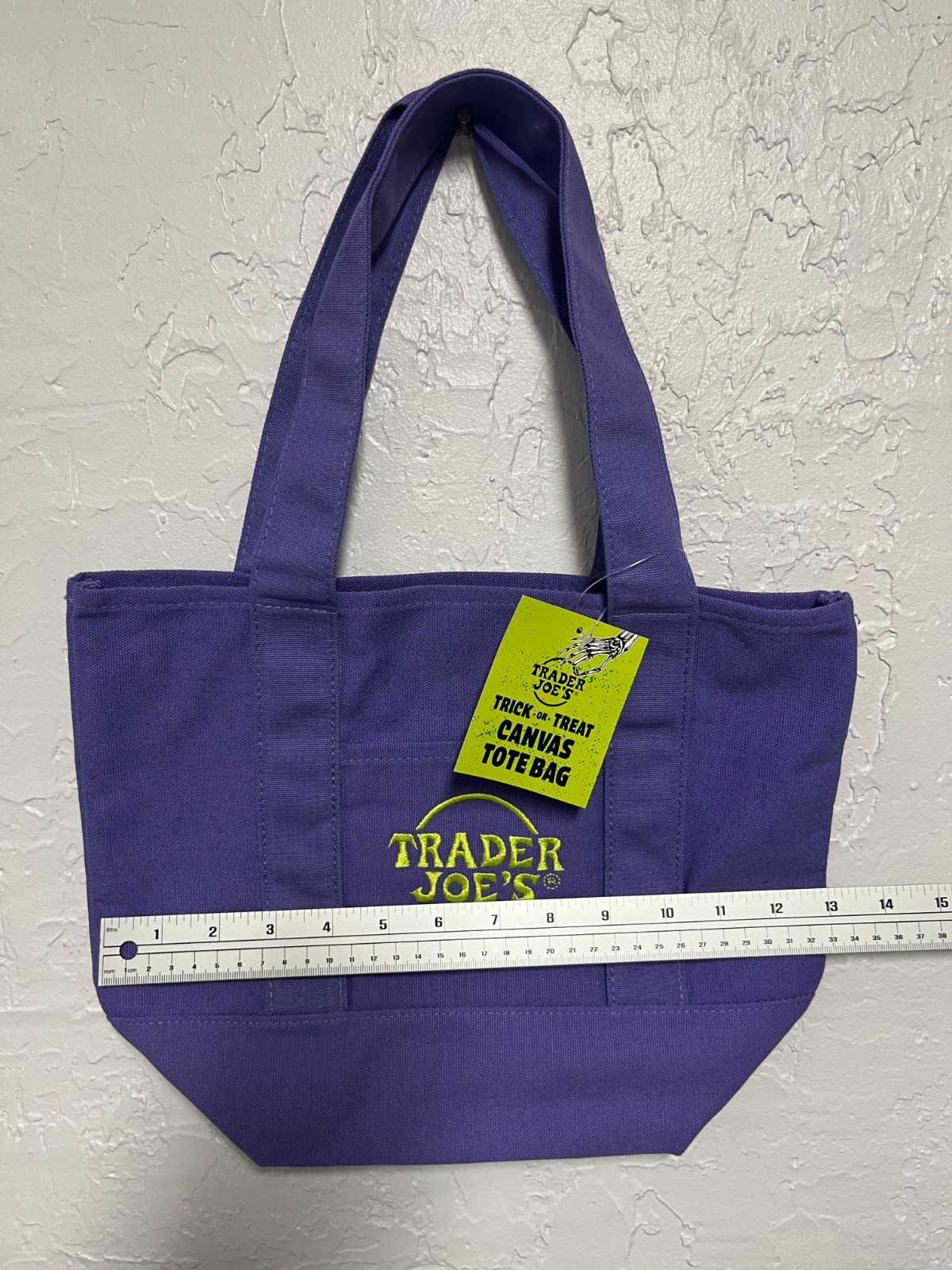Trader Joe’s Purple Canvas Trick or Treat Tote Bag