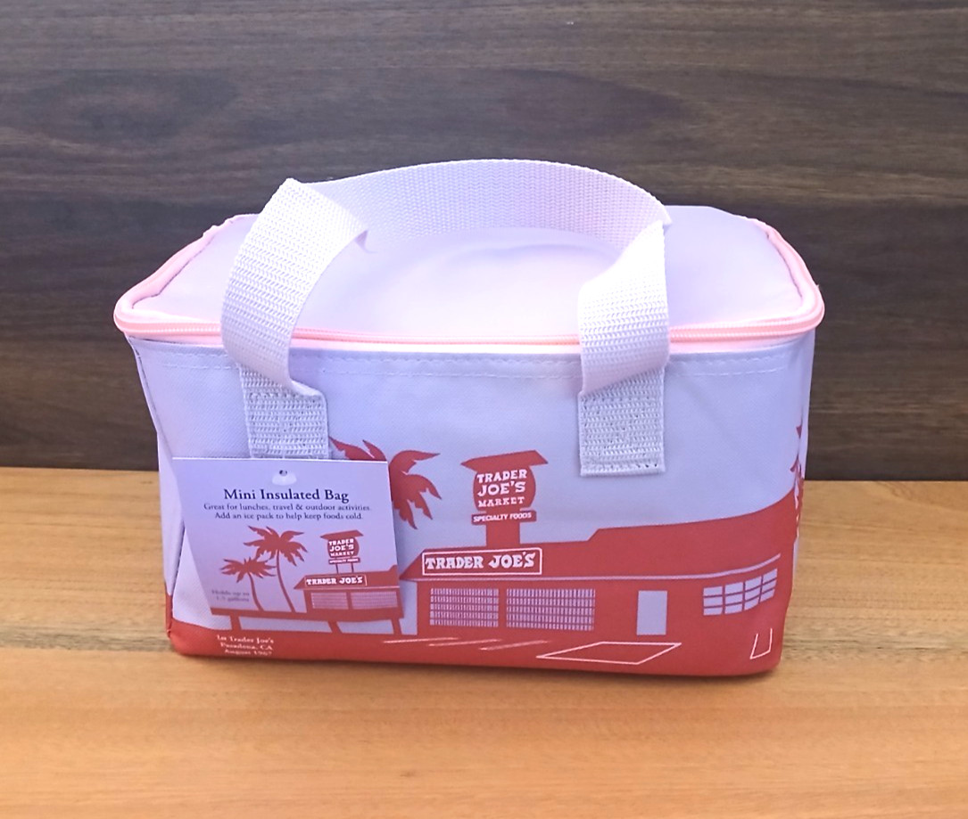 New Trader Joe’s Mini Insulated Cooler Bag 1.5 Gal Tote ” Floral Violet “