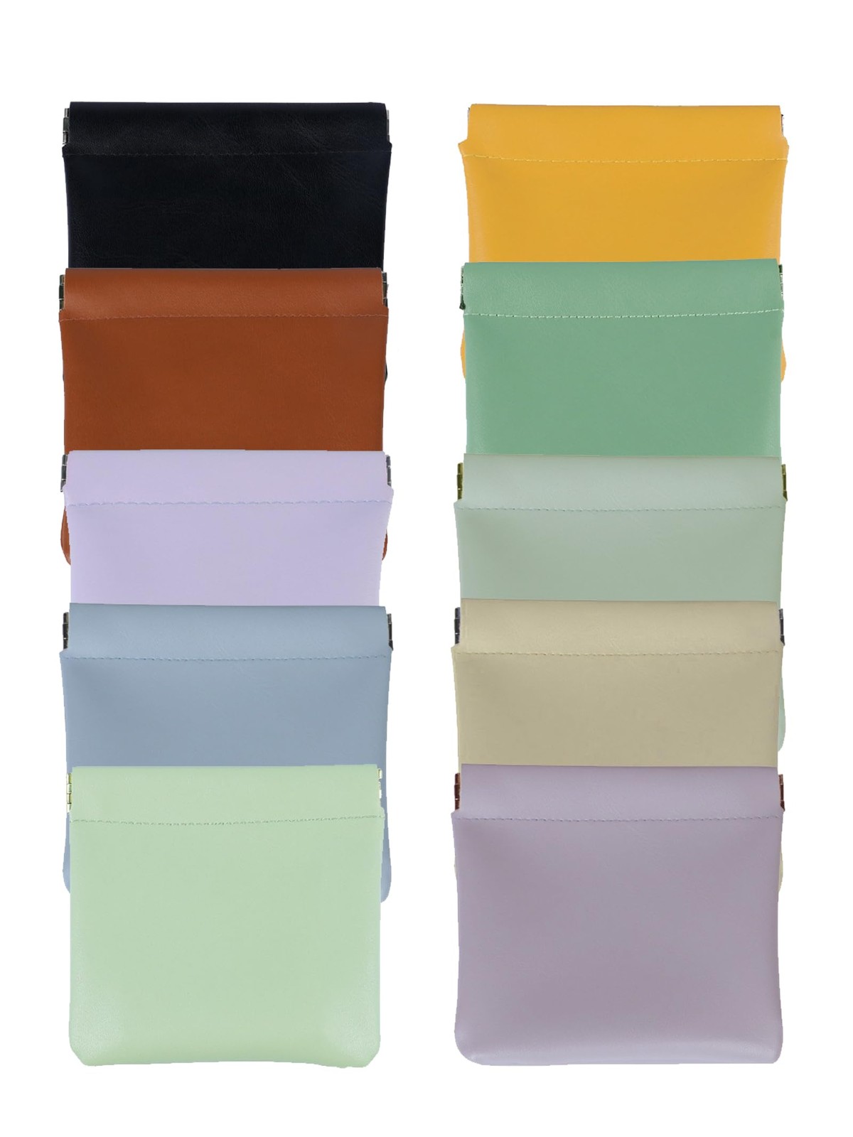 Bleiou 10 Pcs Pocket Cosmetic Bag Makeup Organizer Pouch Coin Multicolor