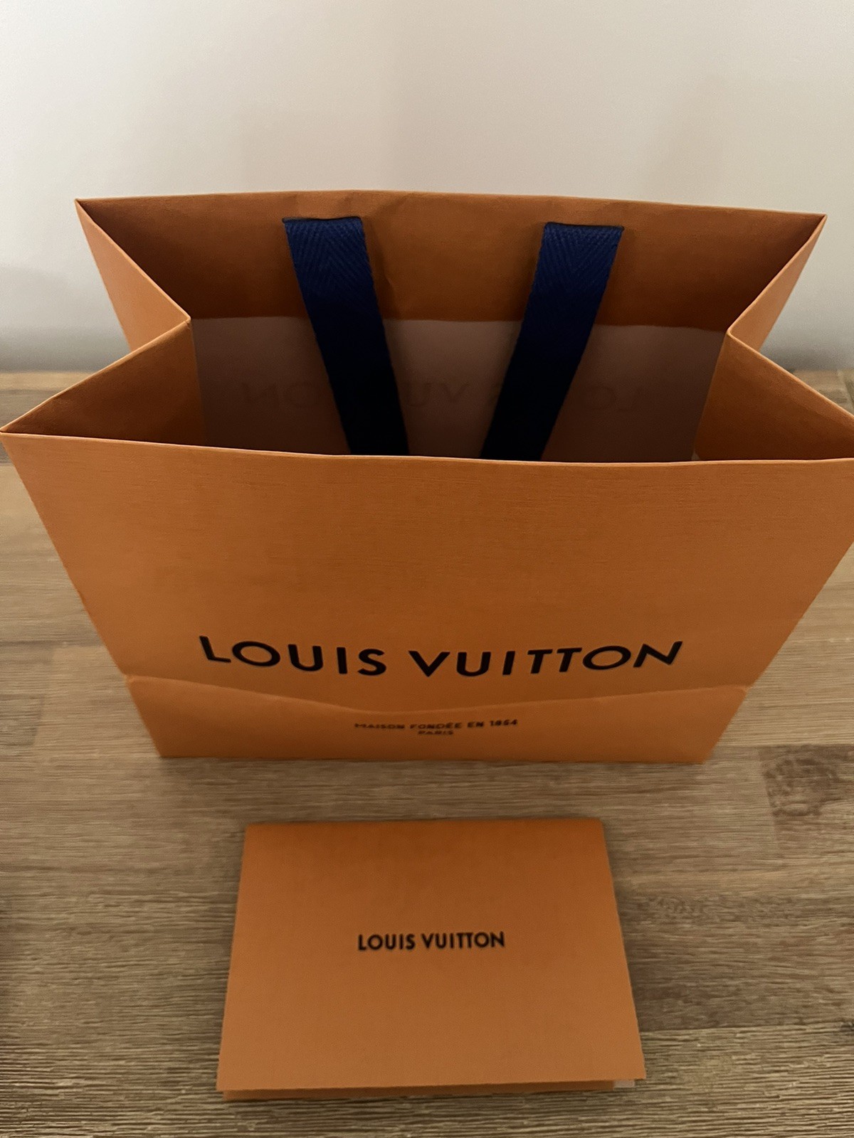 Louis Vuitton Gift Shopping Paper Bag Orange 22x18cm