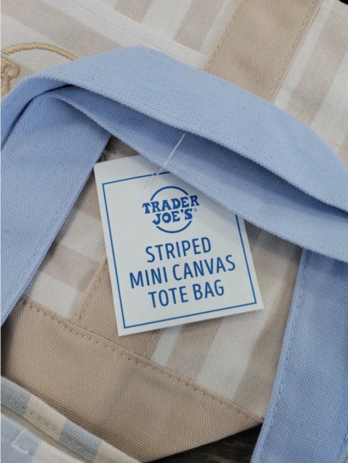 Trader Joe’s Mini Pastel Stripped Canvas Tote Bag | Priced Per Bag