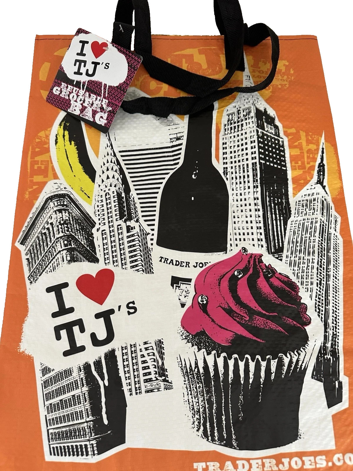 TRADER JOE’S “I ❤️ TJ’s” Reusable Shopping Bag /Tote 6 Gal New