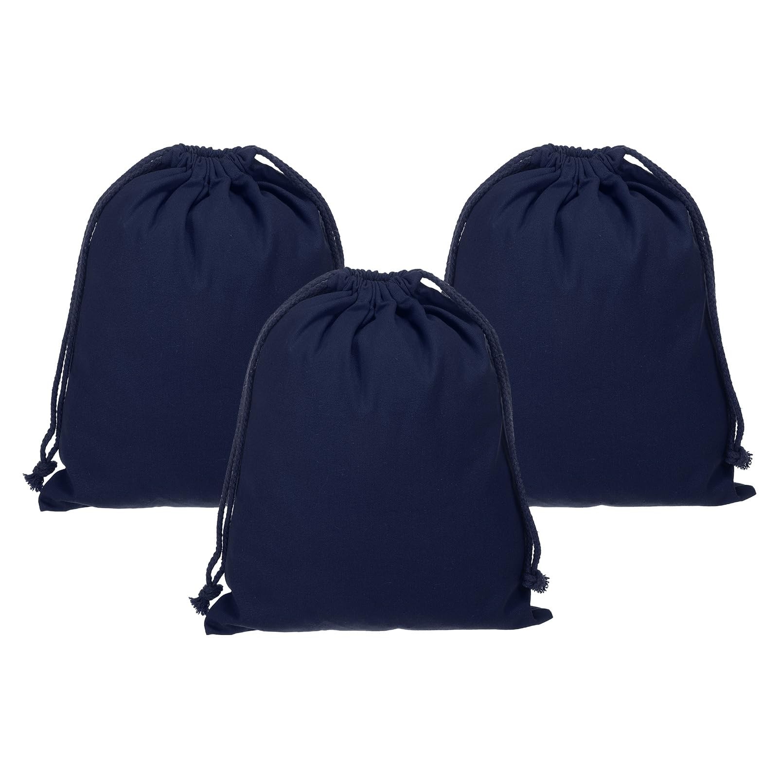 PATIKIL Reusable Drawstring Bags, 10×12.6 Inch 3 Pack Multipurpose Cotton Dus…