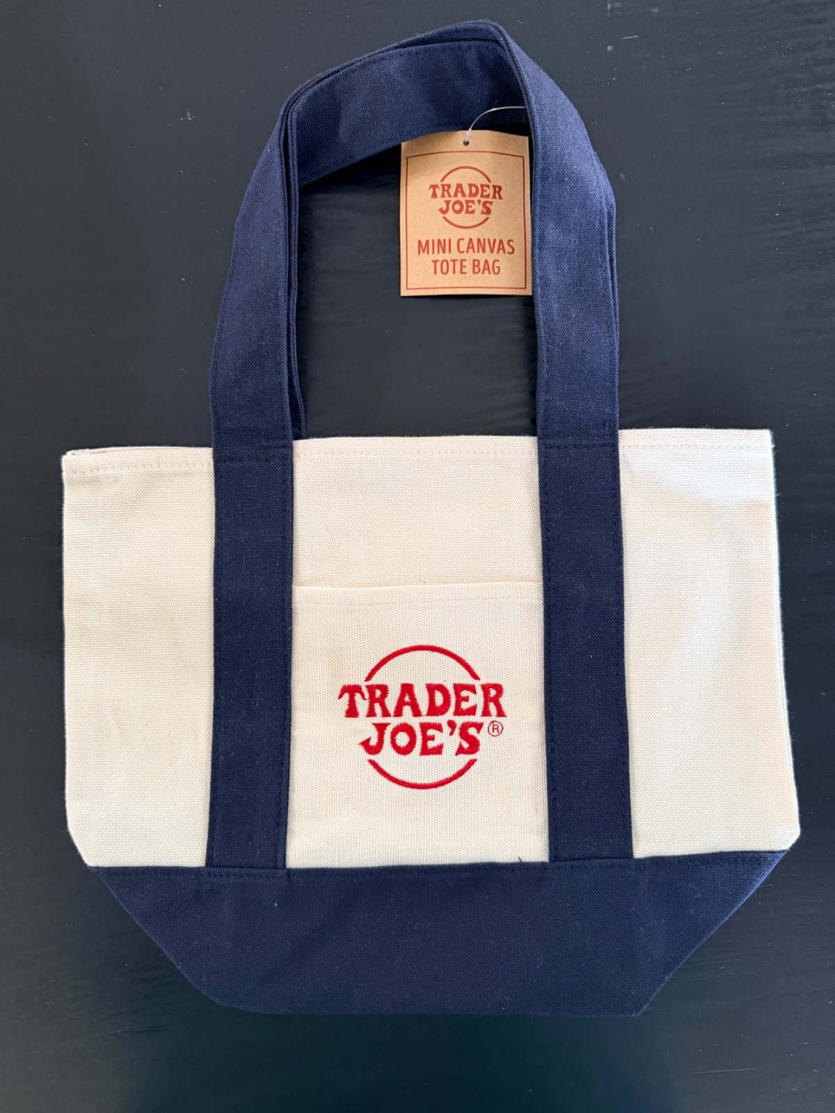 Trader Joe’s Mini Canvas Tote Bag~Limited Edition~Free Shipping~Pick Your Color!