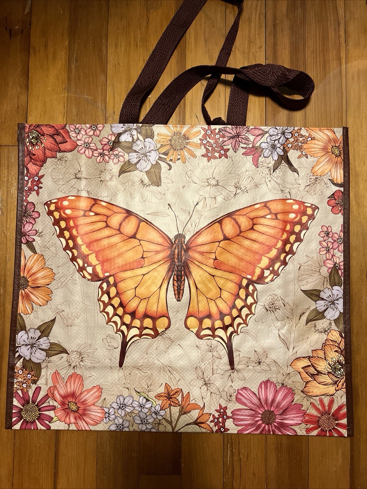 TJ Maxx Reusable Shopping Bag BUTTERFLIES 🦋 in WONDERFUL COLORS 🦋