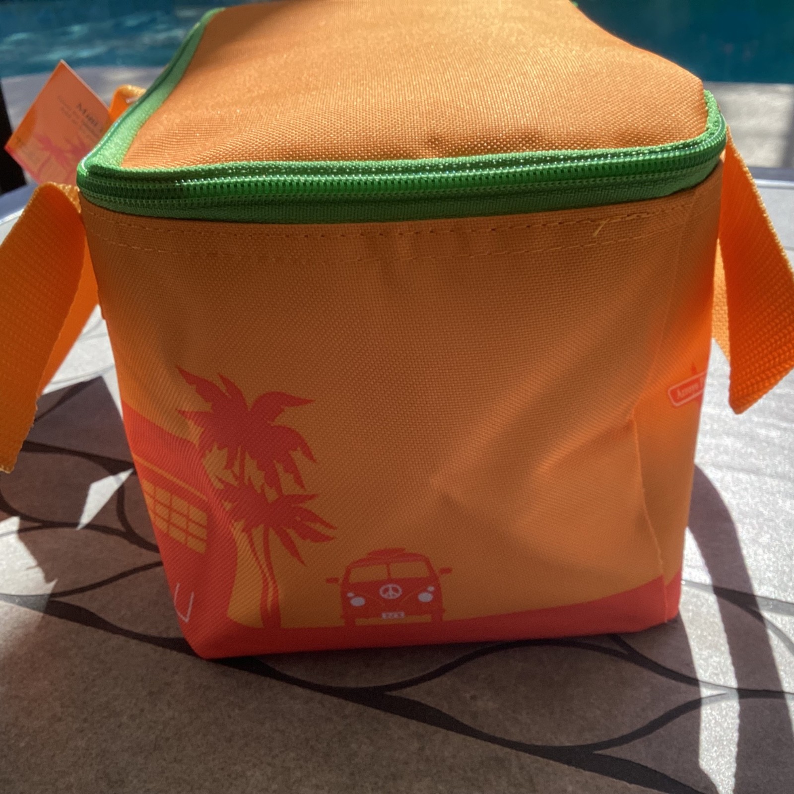 NEW! Trader Joe’s Mini Tote Bag Insulated New Summer 2026-Orange/Green
